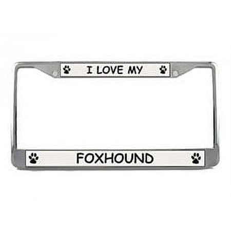 Foxhound License Plate Frame (Chrome) 5 Year Warranty