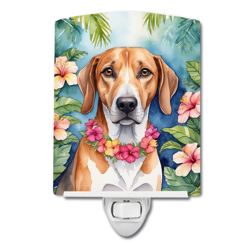 Foxhound Luau Ceramic Night Light 4 in x 6 in