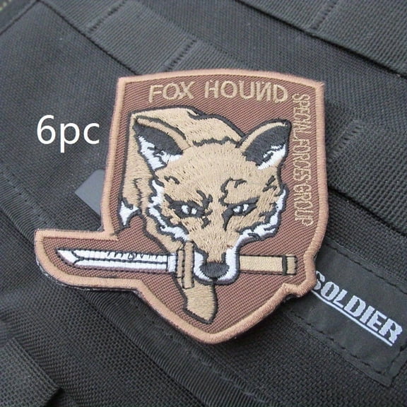 Foxhound Velcro Embroidered Badges - Custom Tactical Patches for Backpacks, Jackets, and Vests