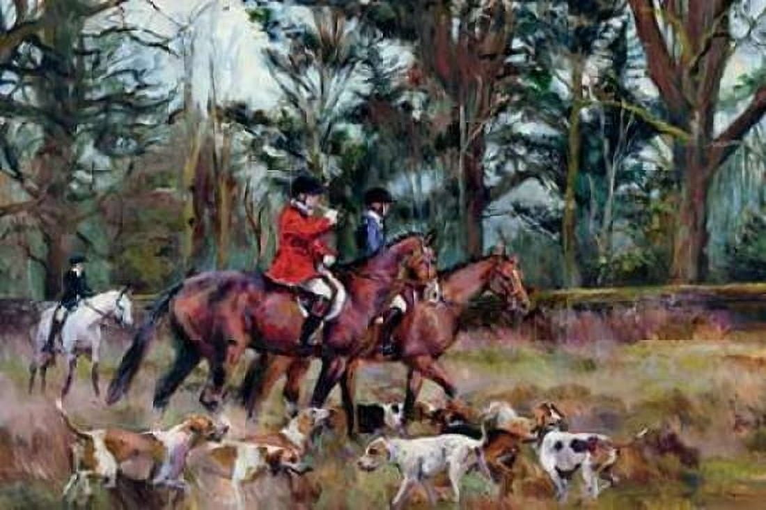 Foxhunt Canvas Art - Marilyn Hageman (24 x 36)
