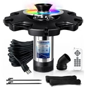Foxlux Pond Fountain Aerator with RGB LED Lights, 750W 1HP Floating Pump, 15000 GPH for Ponds & Lakes, IP68 Waterproof