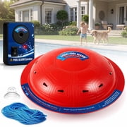 Foxlux Pool Alarm, Floating Pool Safety Alarm for Inground & Above Ground Pools, Adjustable Sensitivity Water Detection, 85dB+ Alert   Protection for Kids & Pets Red