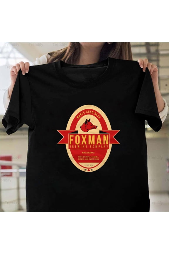 Foxman Brewing Company Funny Animal Beer Parody Logo H39575 Unisex T-Shirt, Up to 5XL Available
