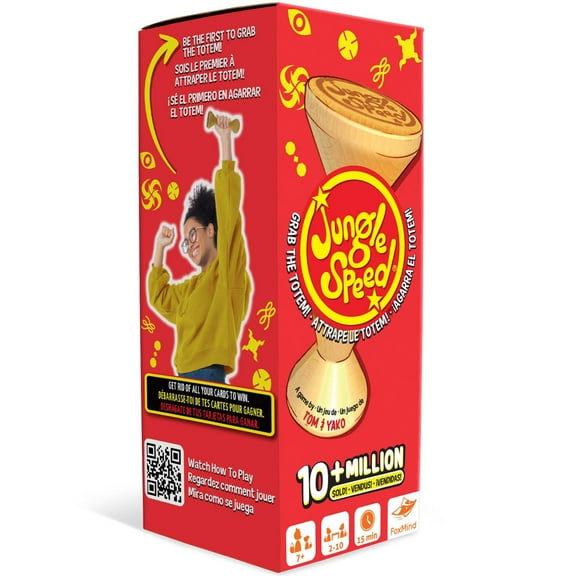 Foxmind Games: Jungle Speed - Eco Edition - Match Cards & Grab The Totem First, Family Game Night Of Observation & Reflexes, Kids 7+, 2-10 Players