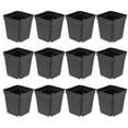 Foxnovo 50PCS Small Square Plastic Flower Pots for Starting Seedlings