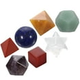 Foxnovo 7 Chakra Healing Crystal Platonic Solids Sacred Geometry Set