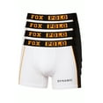 thumbnail image 1 of FOXPOLO Men’s Boxer Briefs 4-Pack Gift Set – Dynamic Print with Color Trim – Stretch Cotton Fabric – Soft, Breathable and Comfortable | XXL - White, 1 of 6