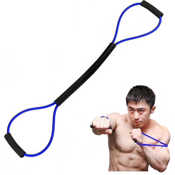 Foxqixa Boxing Resistance Bands for Speed, Strength Ideal for Fighters, Athletes, and Fitness Enthusiasts to Enhance Combat Techniques and Home Training with Varied Resistance (Blue Max 25Lb)