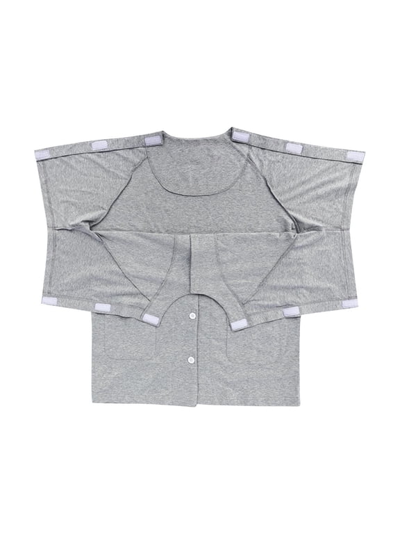 Women's Cotton Post Shoulder Surgery Recovery Tear Away Short Sleeve Shirt with Full Open Side Snap, Soft Breathable, Easy to Wear, Adjustable Fit, Ideal for Post-Op Comfort