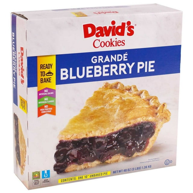 Foxtail David Cookies Unbaked Grande Blueberry Pie, 48 Ounce -- 6 per case