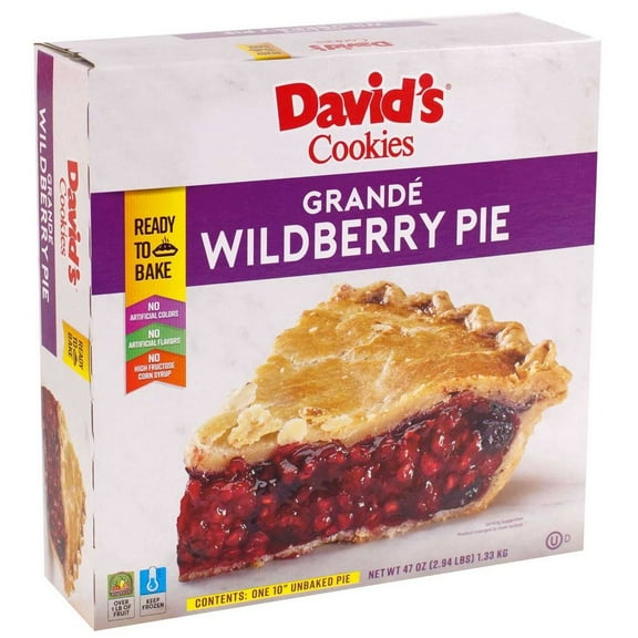 Foxtail David Cookies Unbaked Grande Wild Berry Pie, 47 Ounce -- 6 per case