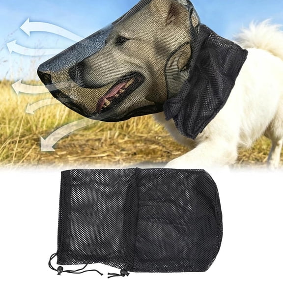 Foxtail Mask for Dogs, Field Net Guard Dog Foxtail Protection Hood for Dogs Prevent Foxtails Thorns Rocks Insects, Dog Face Guard for Hiking, Outdoor Adventures