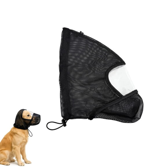 Foxtail Mask Dogs Head Protector, Foxtails Protection for Dogs Adjustable Elastic, Dog Soft Net Mask for Outdoor Hiking Camping, Breathable Mesh Muzzles for Dog