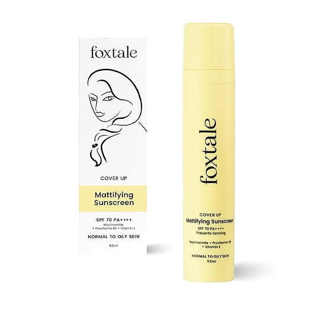 Foxtale Niacinamide Matte Sunscreen SPF 70 PA++++ | No White Cast | Non Greasy | Prevents Tanning | Men & Women | For Normal to Oily Skin Type - 50 ml