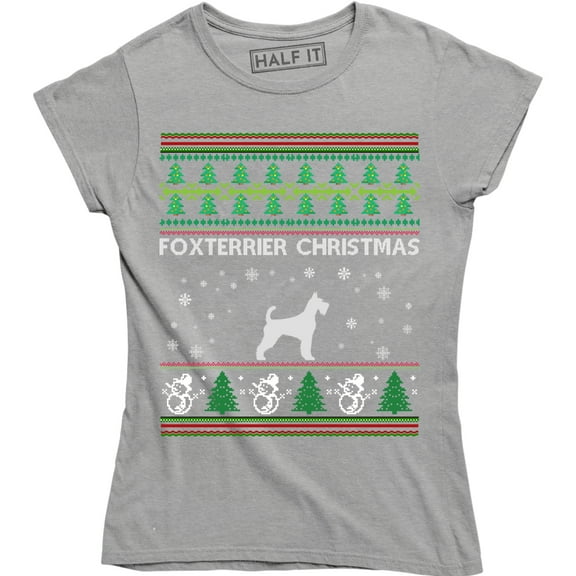 Foxterrier Christmas - Xmas Holiday Dog Lover Women's Ugly T-Shirt