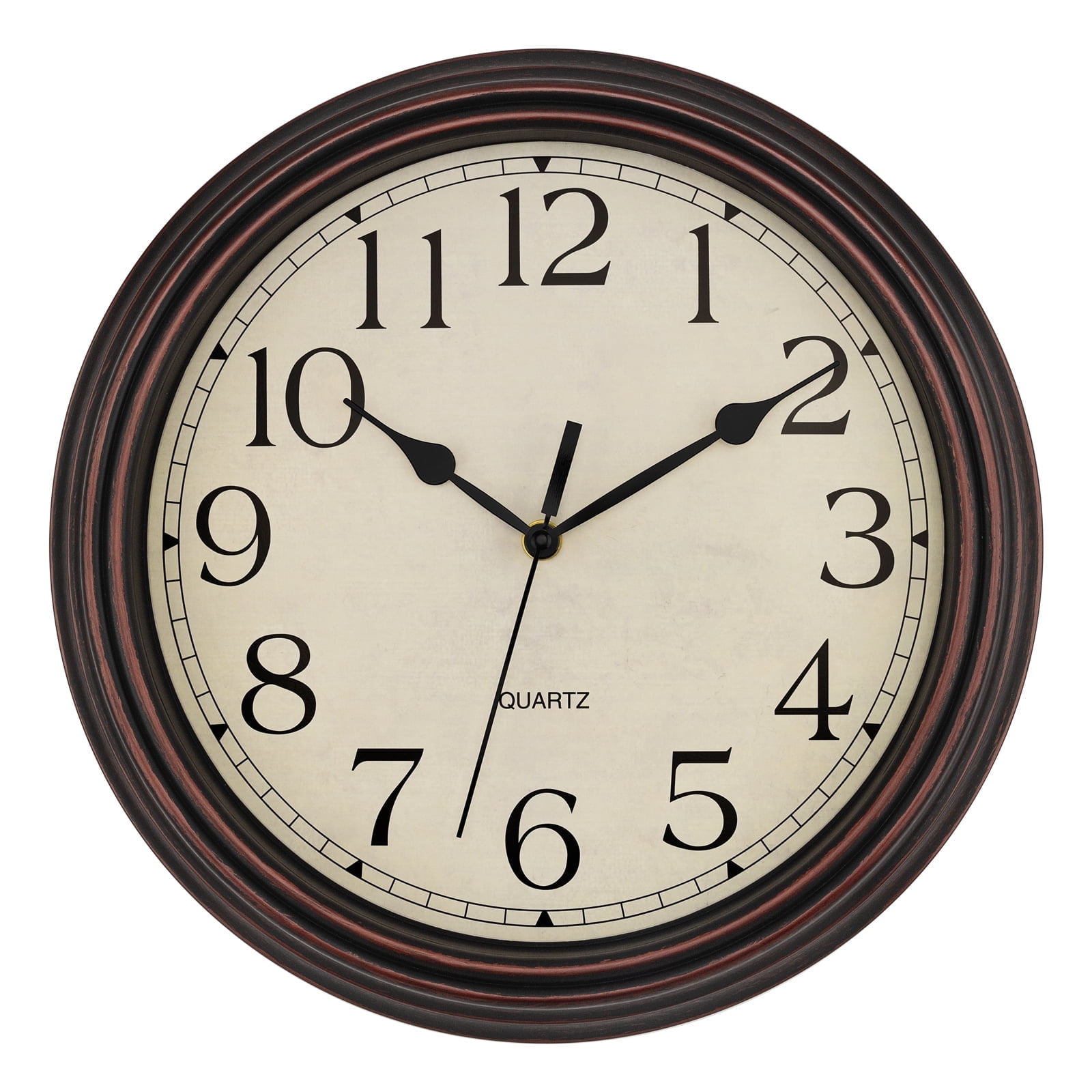 Foxtop Vintage Retro Quiet Non-ticking Classic Wall Clock Decorative ...