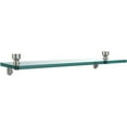 thumbnail image 1 of Foxtrot 16-in  Glass Vanity Shelf  with Beveled Edges in Satin Nickel, 1 of 11