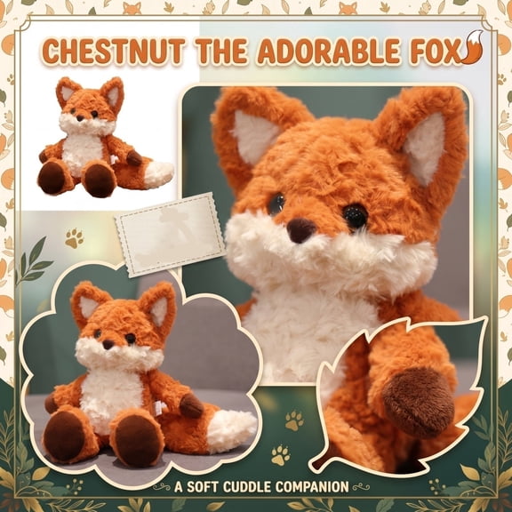 Foxtuffed Animal Plush Toy, Mini Companions Ready, Large Unscented Washableelf Care Calmingtuffed Animal for 24 Inch