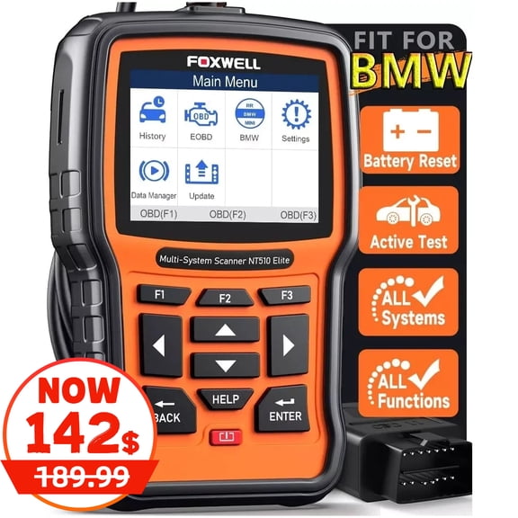 Foxwell All System Automotive Car Diagnostic Tools, ABS SRS DPF TPMS OBD2 Diagnostic Scanner for Car
