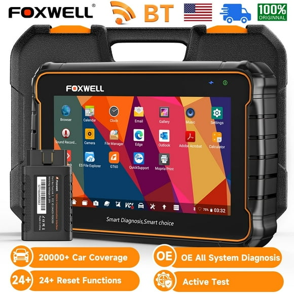 Foxwell GT60 BT Bluetooth OBD2 Scanner All System Automotive Diagnostic Scan Tool 24 Maintenance Functions ABS Bleeding Car Code Reader