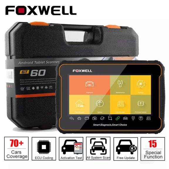 Foxwell GT60 Plus OBD2 Scanner All System Diagnostic Scanner with 30 Service, Automotive Diagnostic Tool Car Scanner with ABS Bleeding, TPMS Pro-gramming Bidirectional Control Vehicle Code Reader