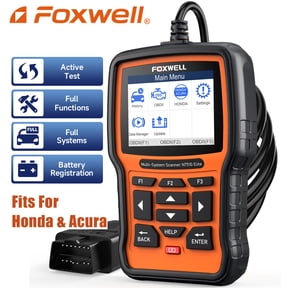 Foxwell NT510 Elite Automotive Bi-directional Scan Tool Fits for Honda Acura OBD2 Scanner All System All Resets Car Diagnostic Scanner Engine Code Reader ABS Bleeding SAS Calibration, Free Update