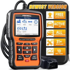 Foxwell NT510 Elite Car Scanner Bidirectional Control Test Diagnostic Tool OBDII Code Reader OBD2 Scanner Full System Full Maintenance Reset Automotive Scanner for All Cars EOBD OBD Scanner,Ford