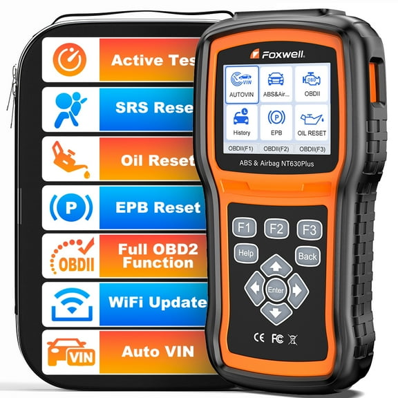 Foxwell NT630 Plus Scanner ABS Bleeding SRS SAS OBD2 Code Reader Diagnostic Tool