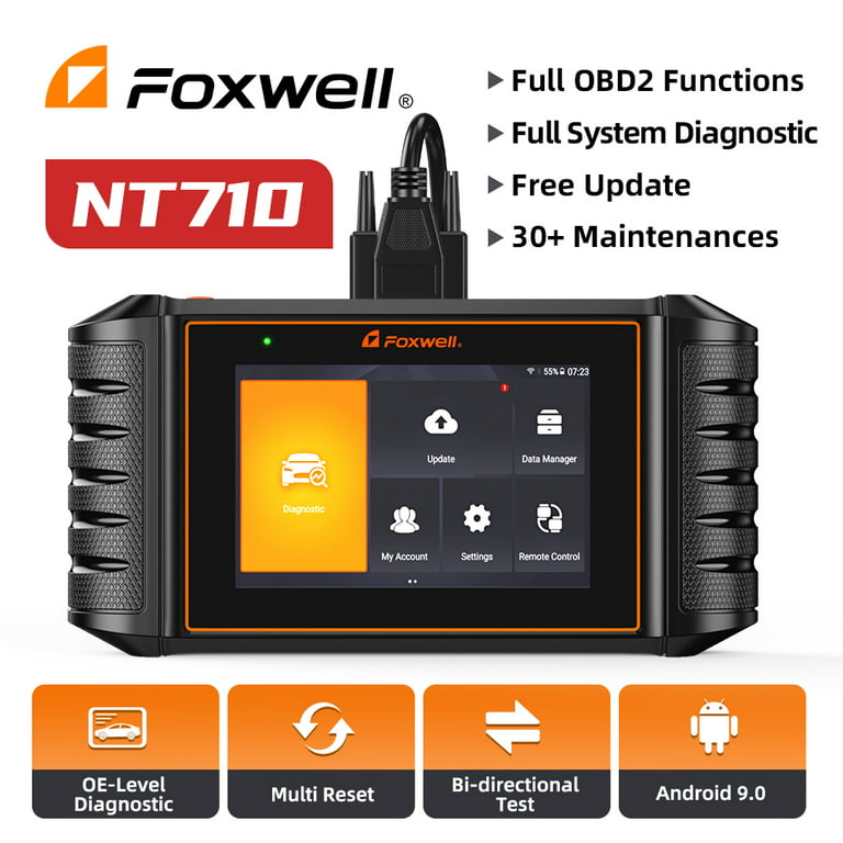 Foxwell NT710 OBD2 Scanner Full System Bi-Directional Scan Tool Active Test  30+ Reset ECU Coding Fits for BMW MINI ROLLS ROYCE Automotive Engine Code  Reader 