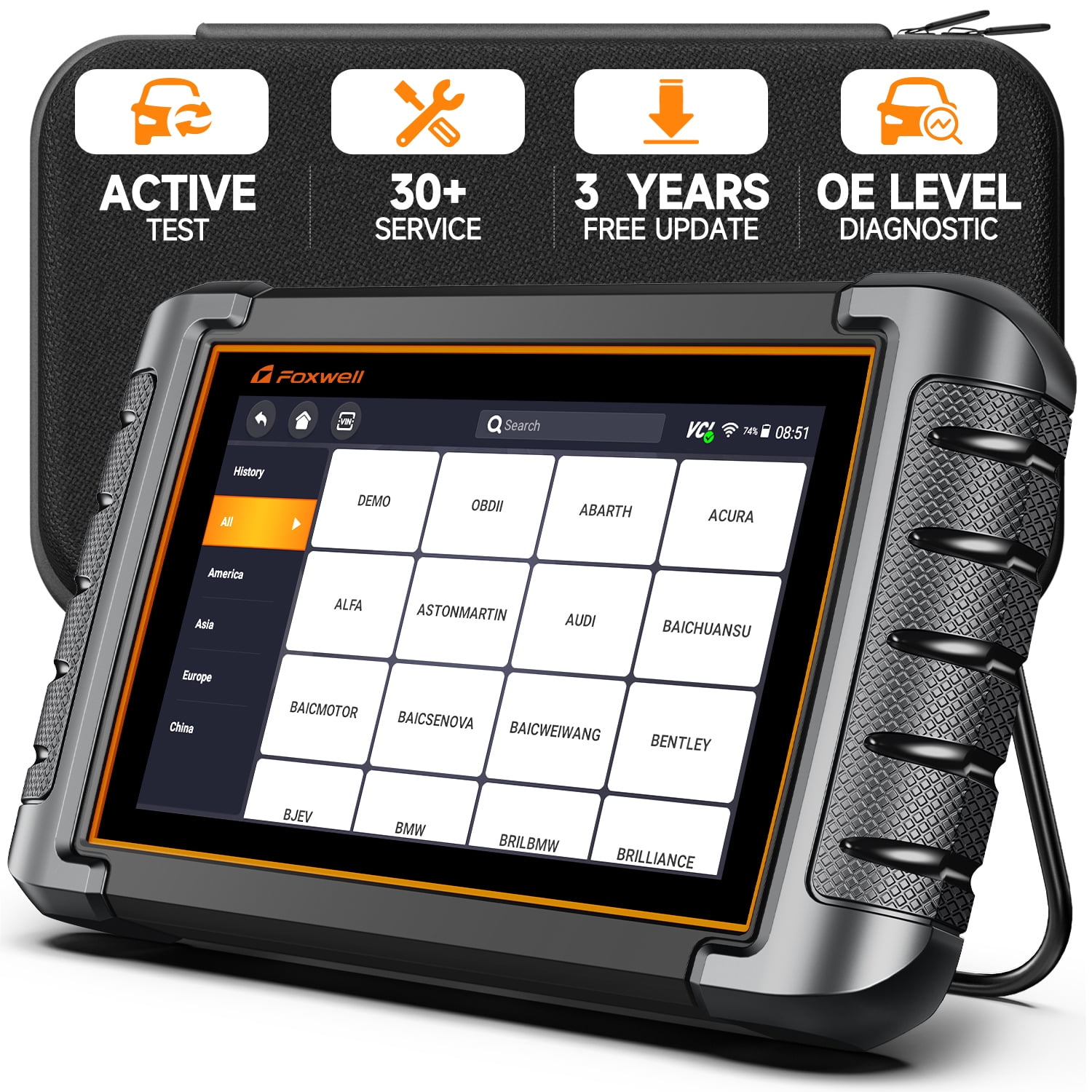 Foxwell NT809TS Bidirectional OBD2 Scanner – TPMS Programming, Full System Diagnostic Tool | 2025 Ver.