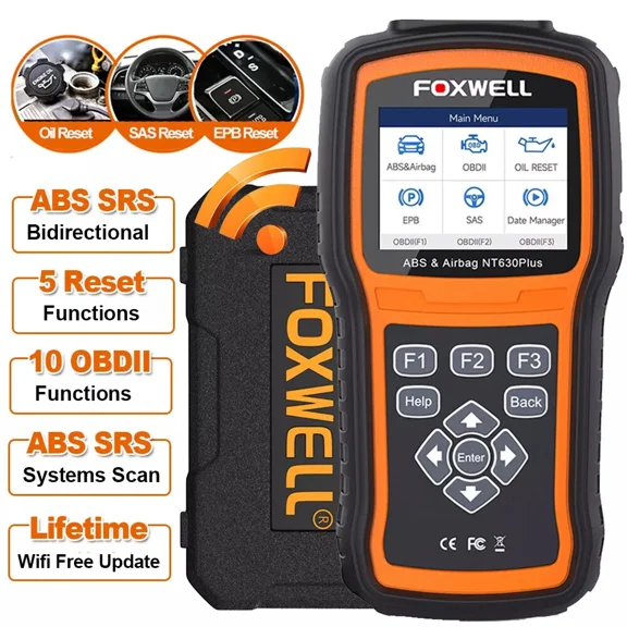 Foxwell Scanner Diagnostic for ABS SRS Engine, ABS Bleeding SRS SAS OBD2 Code Reader Diagnostic Tool
