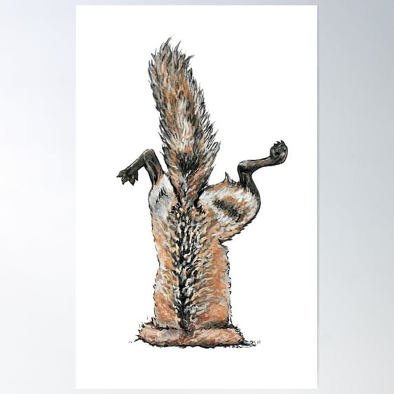 Foxy Butt Poster Wall Art, Modern Wall Decor For Living Room Bedroom, 8x12 UNFRAMED