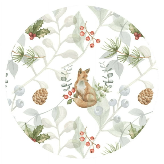 Foxy Fancy Pine Cone Green Leaves Leaf Ceramic Car Coaster (set of 2) for Car, Boat, or Couch