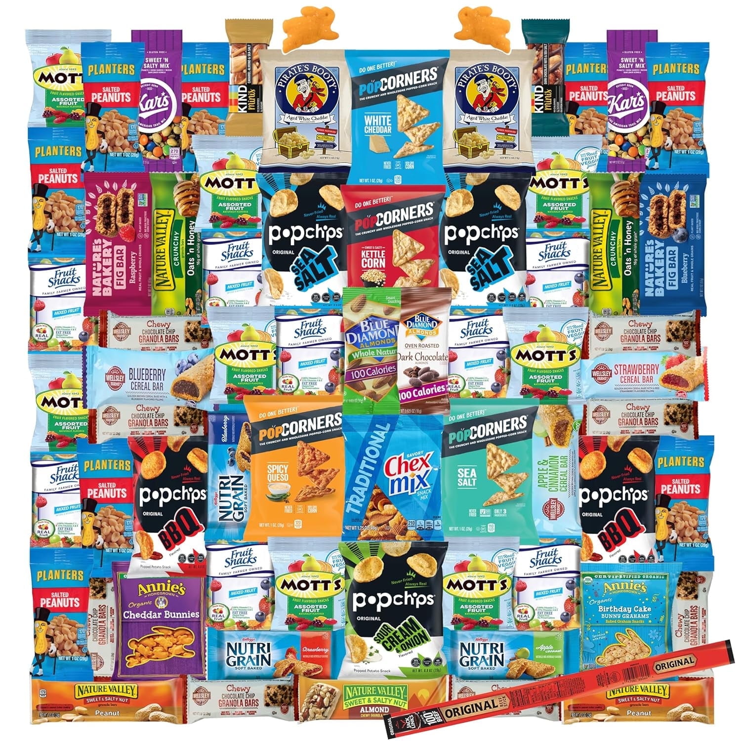 Foxy Fane 66-Count Healthy Snacks & Treats Holiday Gift Box - Perfect Variety Pack for Easter - Great for Family, Friends & Office