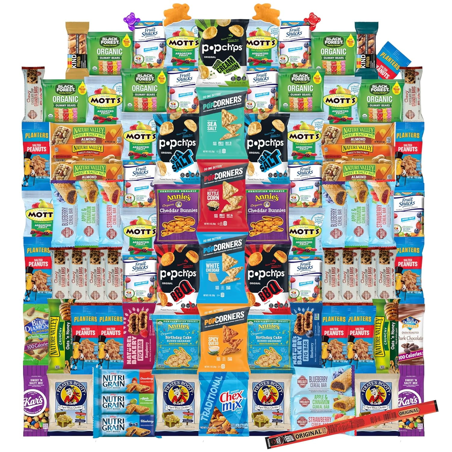 Foxy Fane 90-Count Healthy Snacks & Treats Holiday Gift Box - Perfect Variety Pack for Easter - Great for Family, Friends & Office