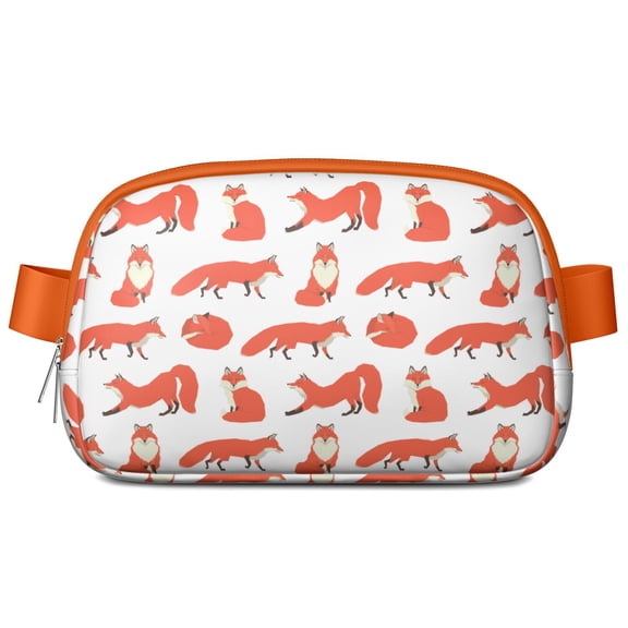 Foxy Forest Waist Bag&nbsp;- Whimsical Fox & Floral Night Sky Design, Waterproof Travel Fanny Pack