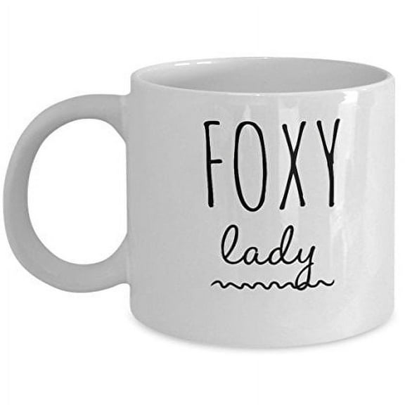 Foxy Lady 11 oz Coffee Mug - For Animal Lovers White Ceramic Gift