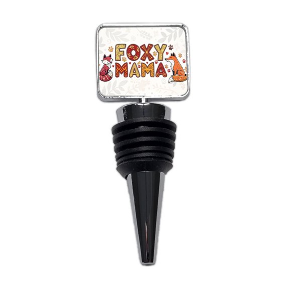 Foxy Mama Cute Fox Foxes Theme Wine Bottle Stopper Cap Plug