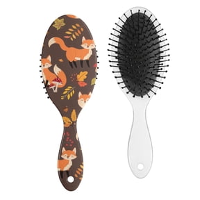 Foxy Night Sky Hairbrush - Round Bristle Brush for Wet/Dry Hair, Gentle on All Hair Types & Tames Frizz