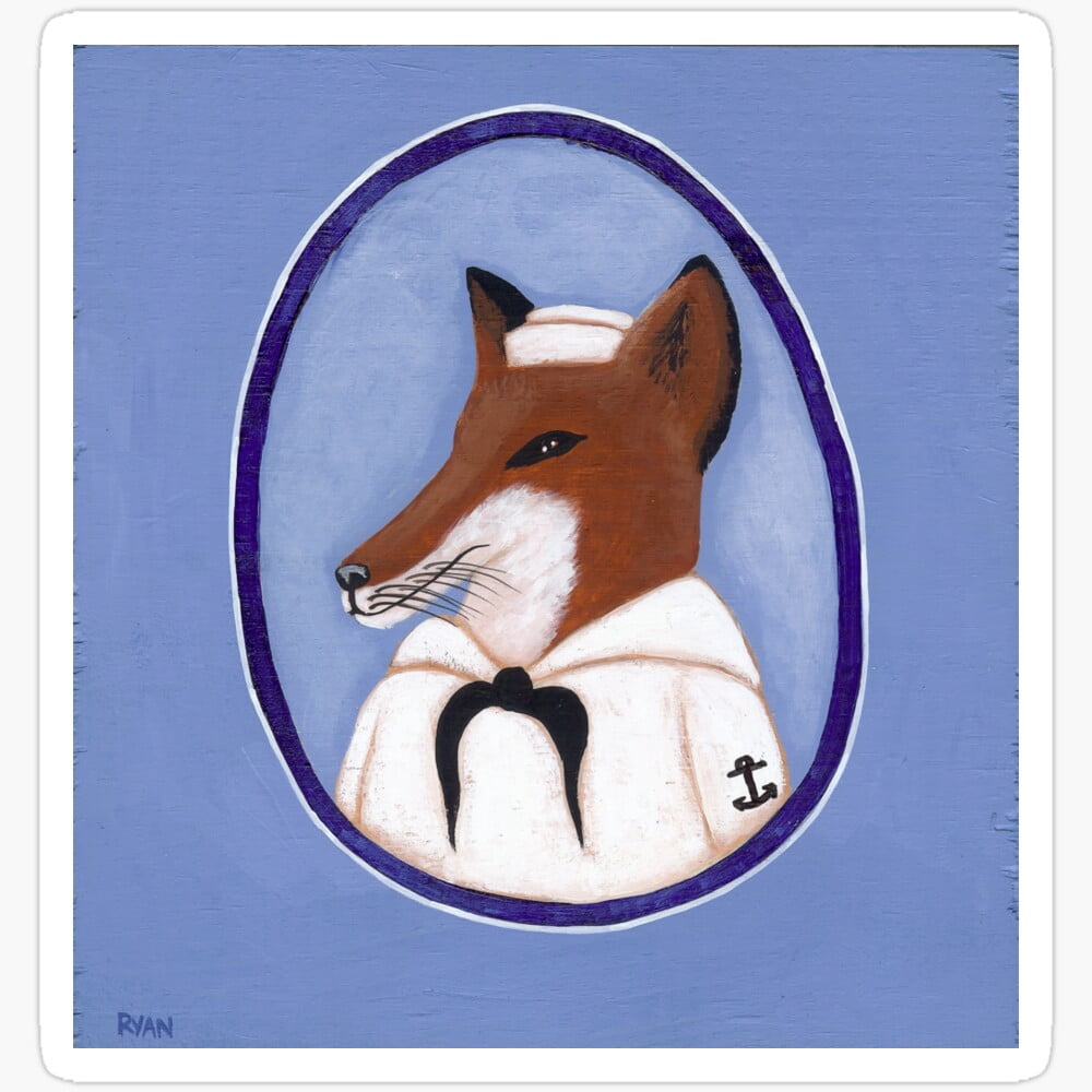 Foxy Sailor Sticker Phone Decal Water Bottle Stickers Car Decals ...
