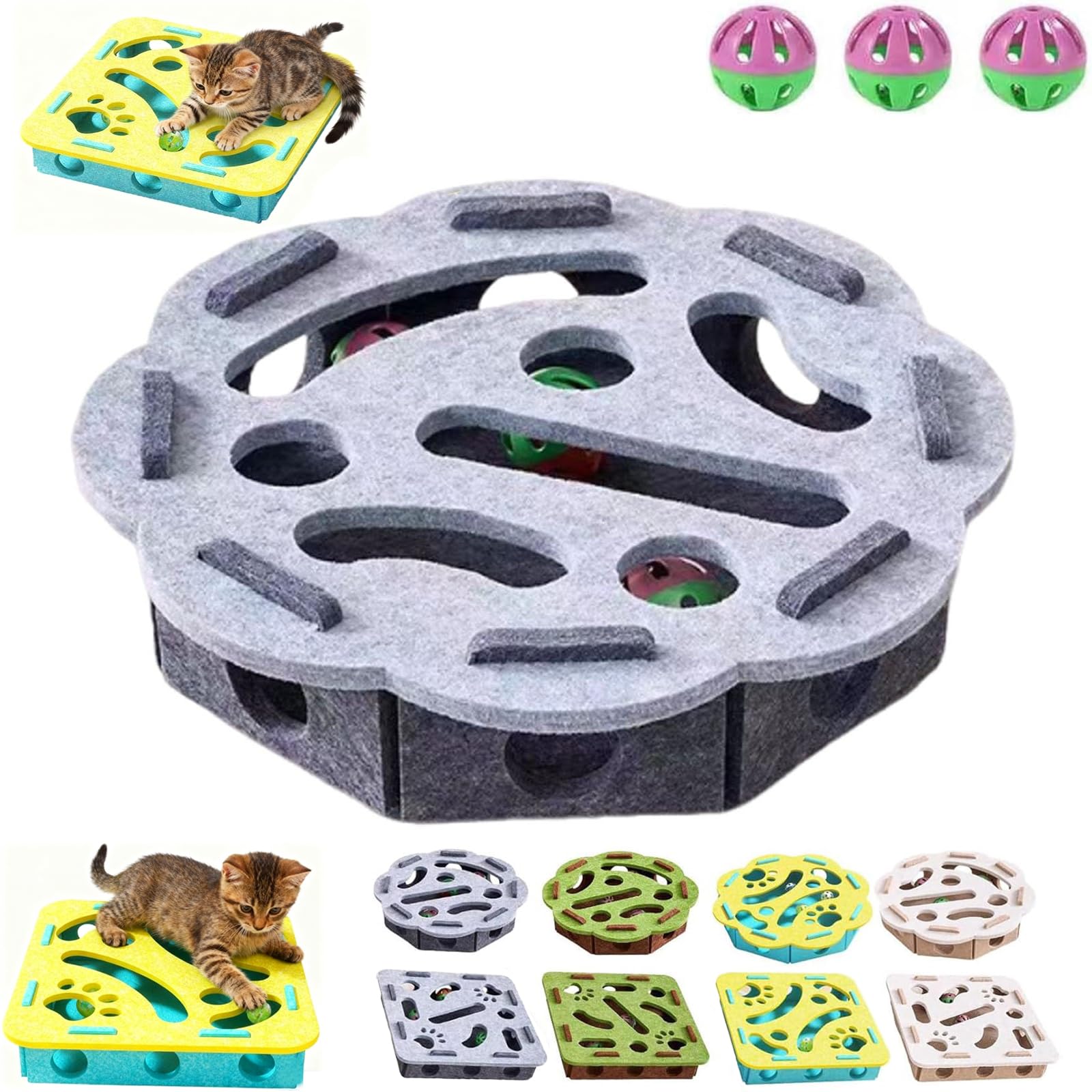 Curated visual reference: Visual Reference: Foxy Seniors Kitten Toys For Indoor Cats Self Play Cat