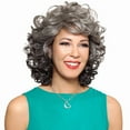 thumbnail image 1 of Alicia Beauty Foxy Silver Collections Synthetic Wavy Medium Length Wig, Beautiful Gray Hair, Bring out that Gorgeous Grey - HELENA (Color F4/30), 1 of 3