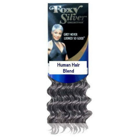 Foxy Silver (Weave - Salon Deep Wave) 12 inch - Human Hair Blend Weave in 44