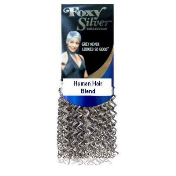 Foxy Silver (Weave - Salon Jerry Curl) 10 inch - Human Hair Blend Weave in 280