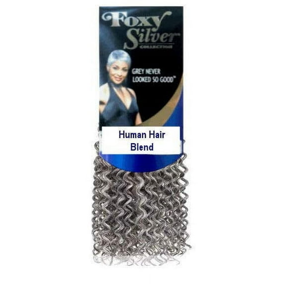 Foxy Silver (Weave - Salon Jerry Curl) 12 inch - Human Hair Blend Weave in 34