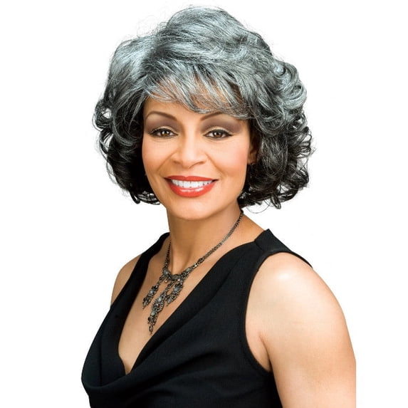 Alicia Beauty Foxy Silver Collections Wavy Medium Style Wigs, Premium Synthetic Lightweight Comfort, Machine-Stitched Cap Wig, Secure & Fabulously Natural - BARBARA (2)