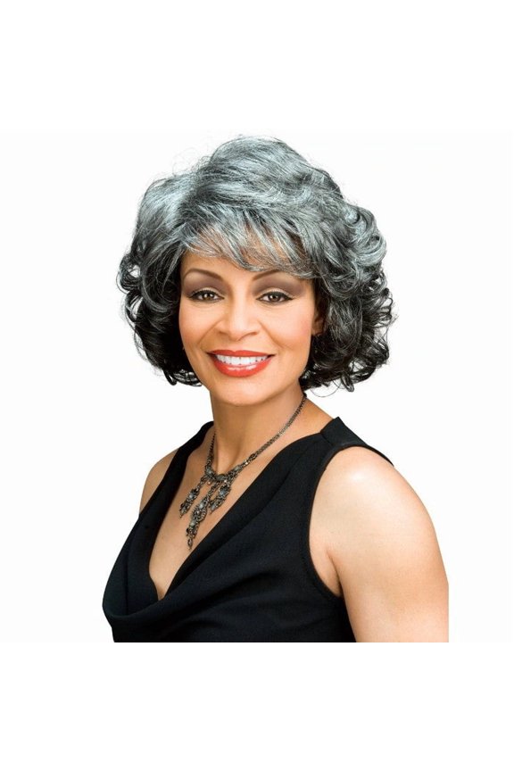 Foxy Silver Collections Wavy Medium Style Wigs, Premium Synthetic Lightweight Comfort, Machine-Stitched Cap Wig, Secure & Fabulously Natural - BARBARA (F2369)