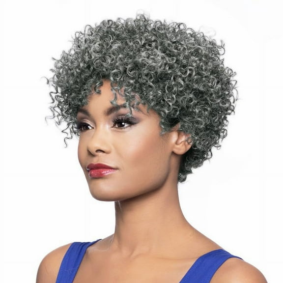 Foxy Silver Wigs Rosa Wig Color 44 - Short Rich Bouncy Layers Corkscrew Curls Fusion Heat Synthetic Fiber Womens Lightweight Average Cap Bundle Maxwigs Hairloss Booklet