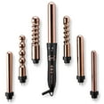 thumbnail image 1 of Foxybae Le’SE7EN Travel Size 7 In 1 Titanium Hair Curling Wand, Rose Gold, 1 of 6