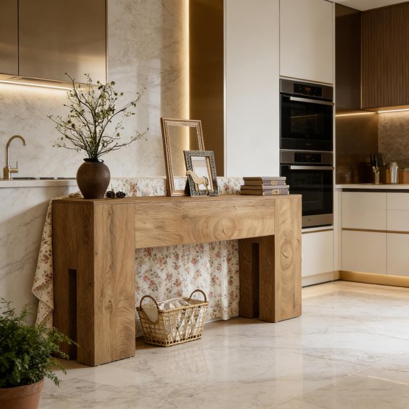 Foyer Table with Console Table Design, Hallway Table for Entryway or Living Room, Modern Narrow Table with Storage Surface for Keys, Mail and Decor, Clean Lines for Home Organization